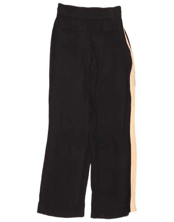 Reiss Pantalon large taille haute pour femme UK 6 XS W26 L30 Noir Colourblock
