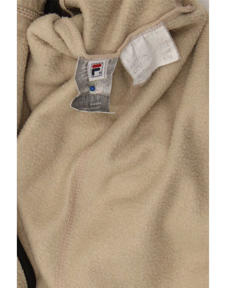 Fila Veste polaire pour homme UK 36 Small Beige Colourblock Polyester