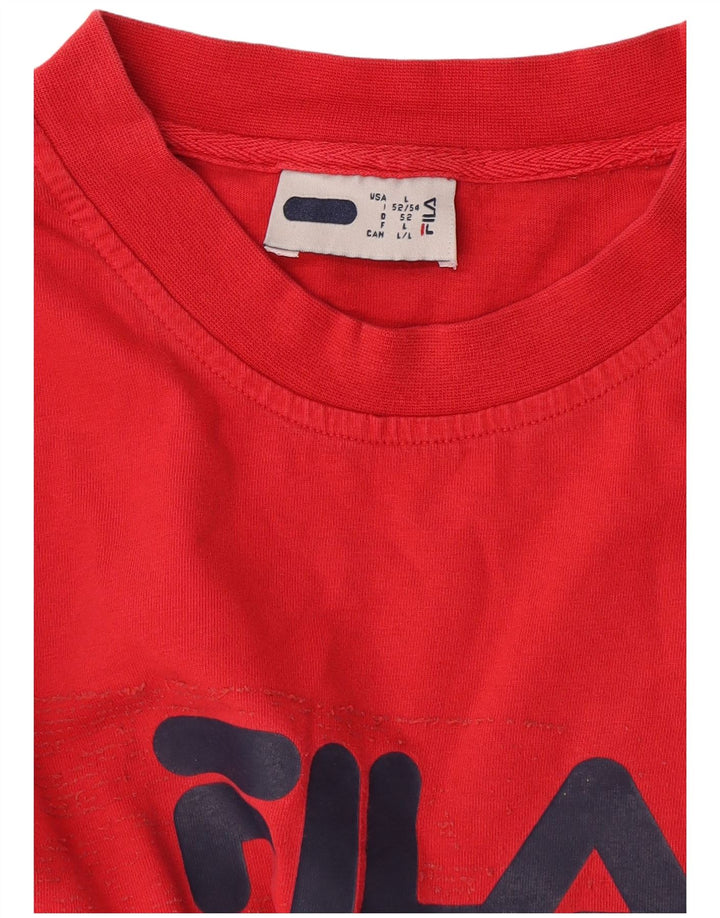 Fila T-Shirt Graphique Homme Grand Rouge