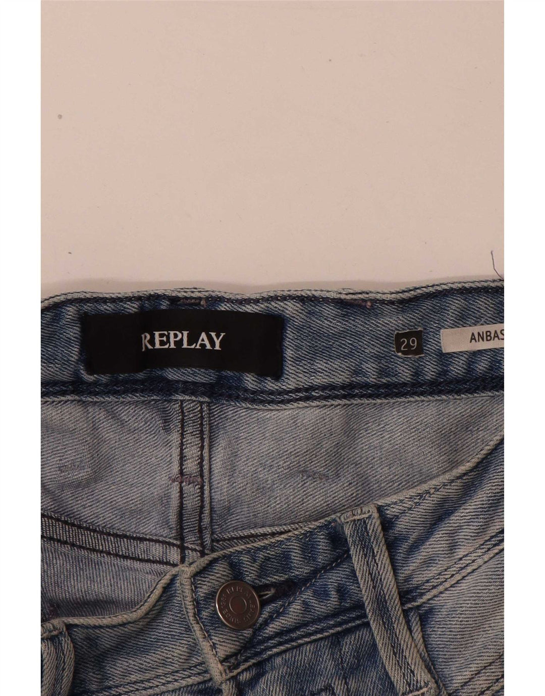 Replay Jean Slim Anbass Homme W29 L30 Bleu