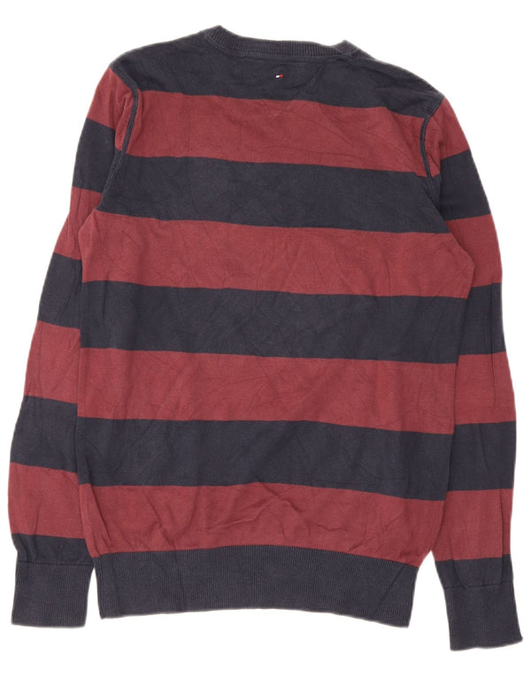 Tommy Hilfiger Pull ras du cou pour garçon 15-16 ans Bordeaux rayé
