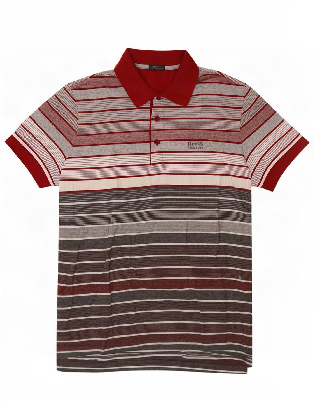 HUGO BOSS Polo Regular Fit Petit Coton Rayé Rouge