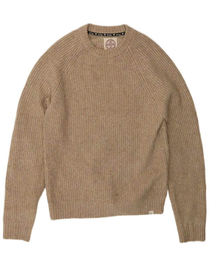 Fat Face Pull Col Ras du Cou Homme Acrylique Beige Moyen
