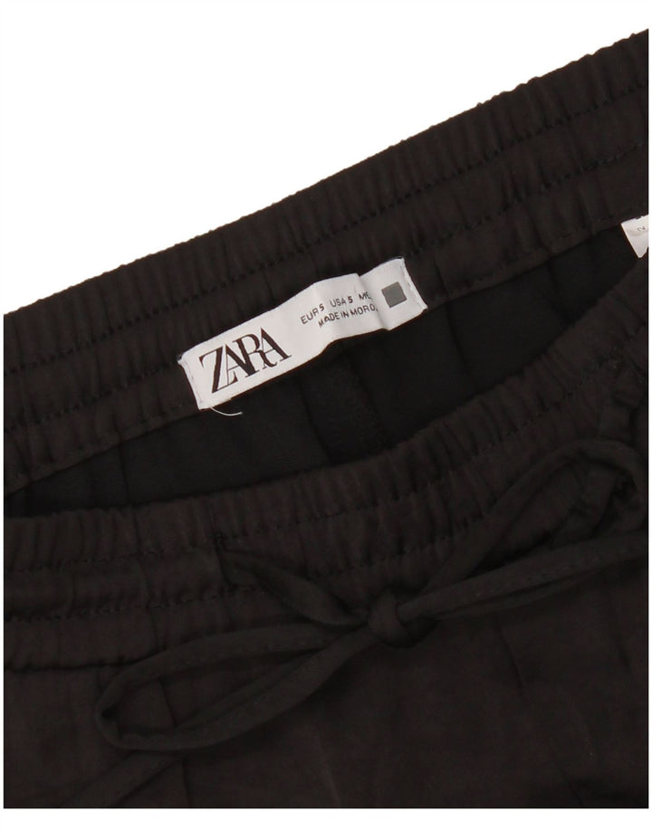 Zara Pantalon Cargo Droit Femme Petit W27 L31 Noir