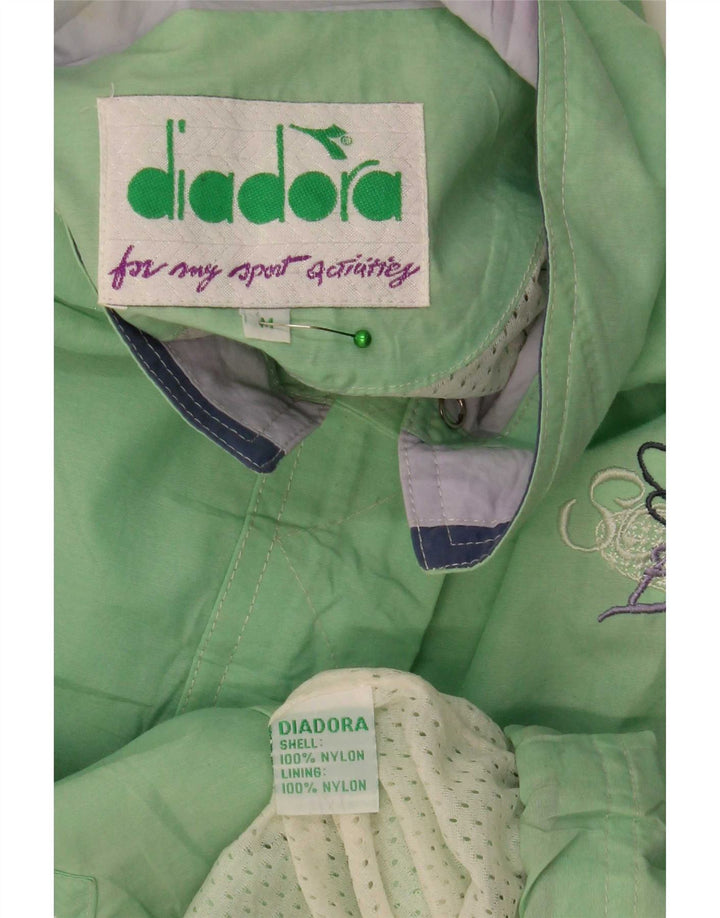 Diadora Veste de pluie surdimensionnée pour femme UK 14 Nylon vert moyen