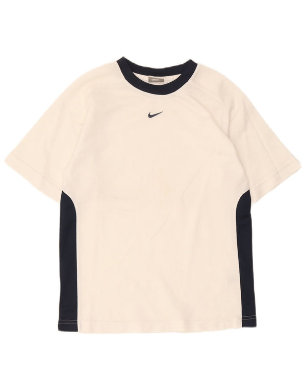 Nike T-shirt pour garçon 10-11 ans Blanc moyen Polyester colour block