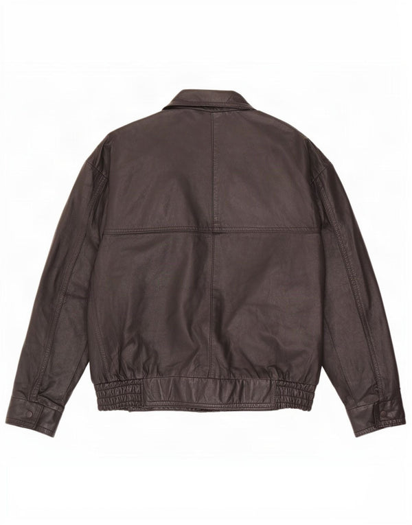 veste en cuir homme vintage UK 40 Grand Noir