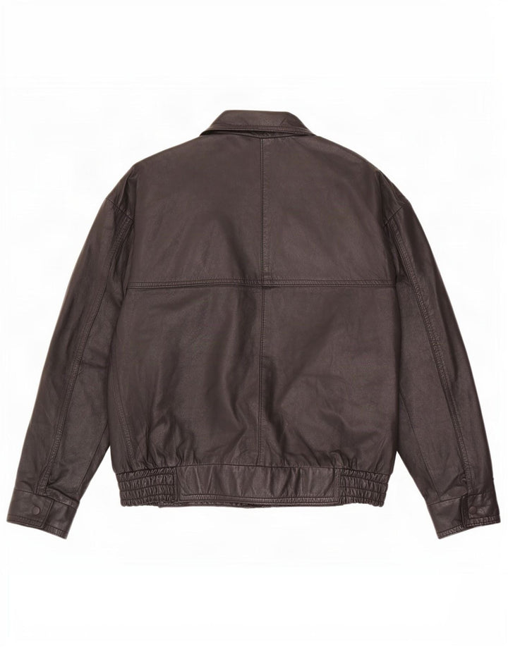 veste en cuir homme vintage UK 40 Grand Noir