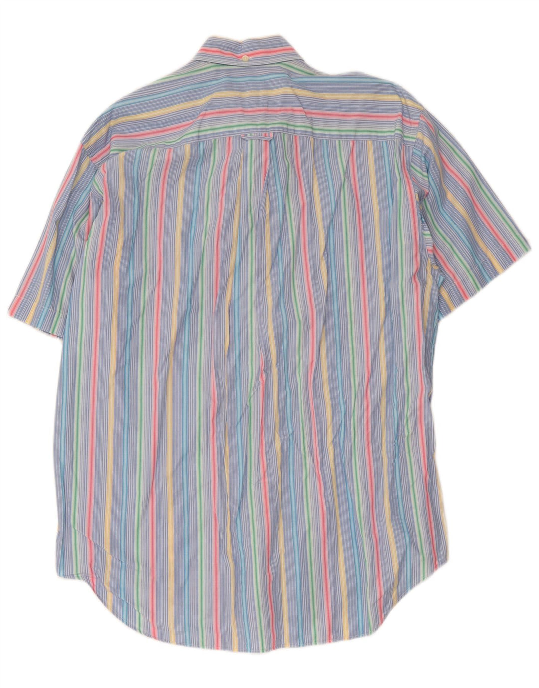 Lacoste Chemise à manches courtes pour hommes Taille 42 Grand rayé multicolore