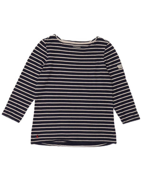 Joules Womens Regular Fit Top Manches 3/4 UK 10 Petit Bleu Marine Rayé