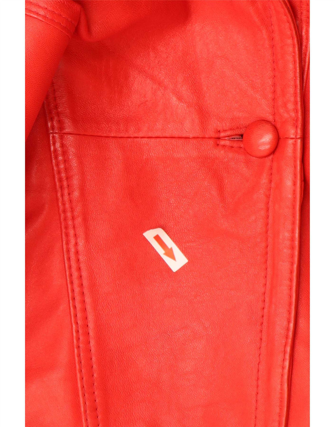 manteau en cuir surdimensionné femme vintage UK 18 XL Rouge