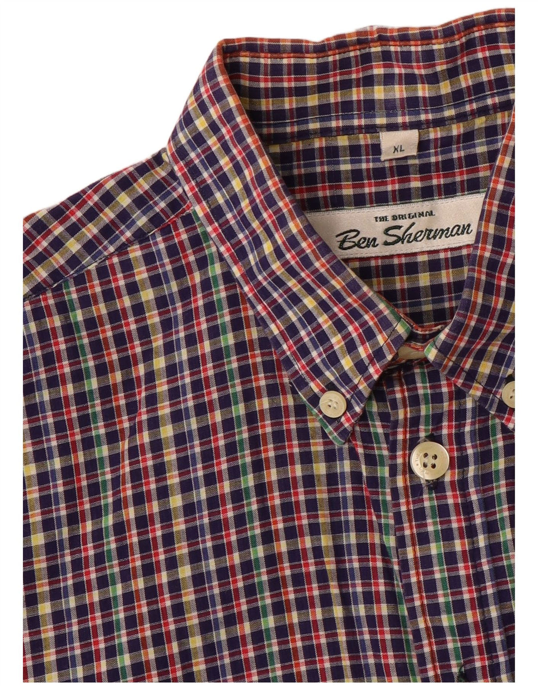 BEN SHERMAN Chemise Homme XL Carreaux Multicolores