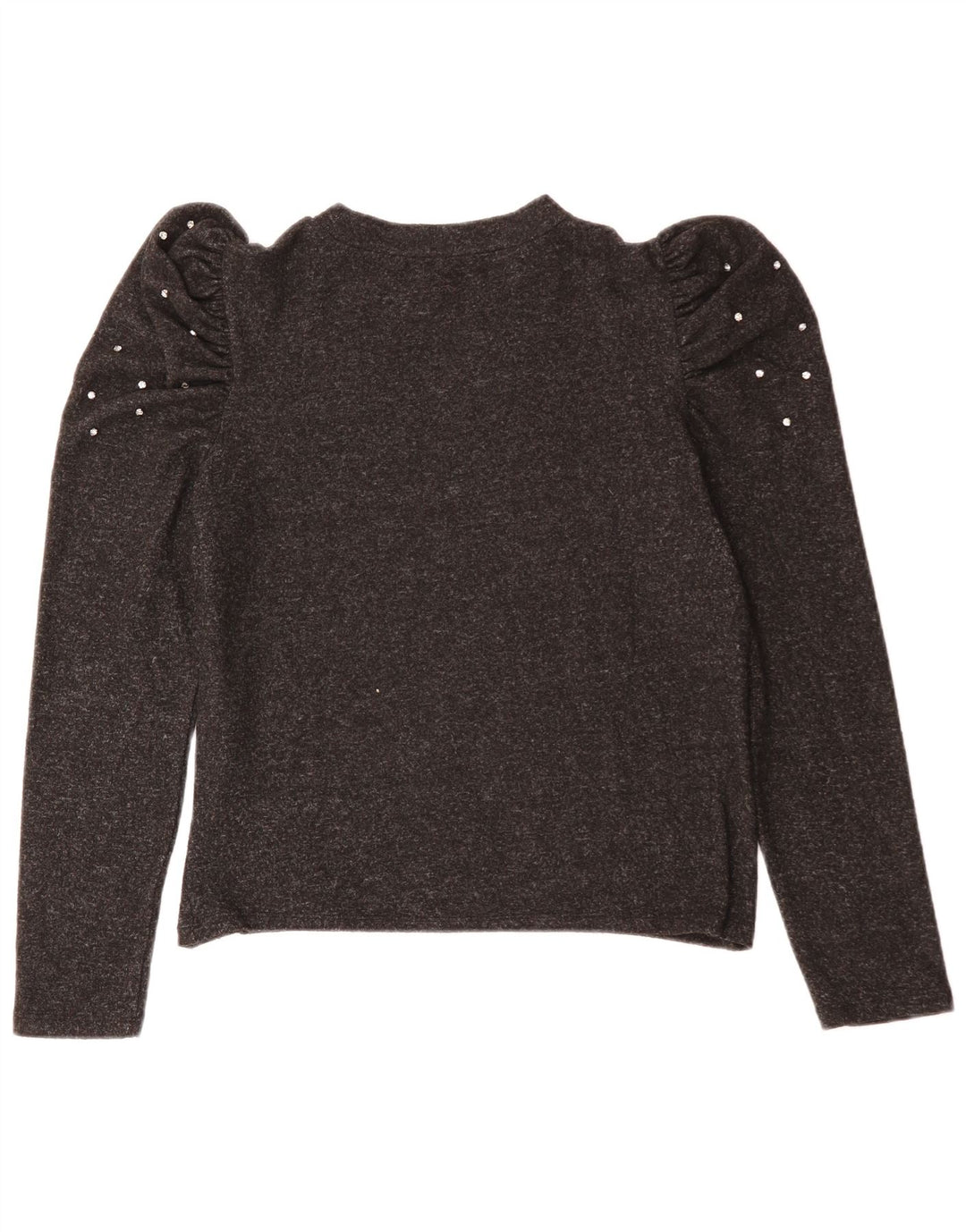 ZARA Femme Top Manches Longues UK 14 Large Gris