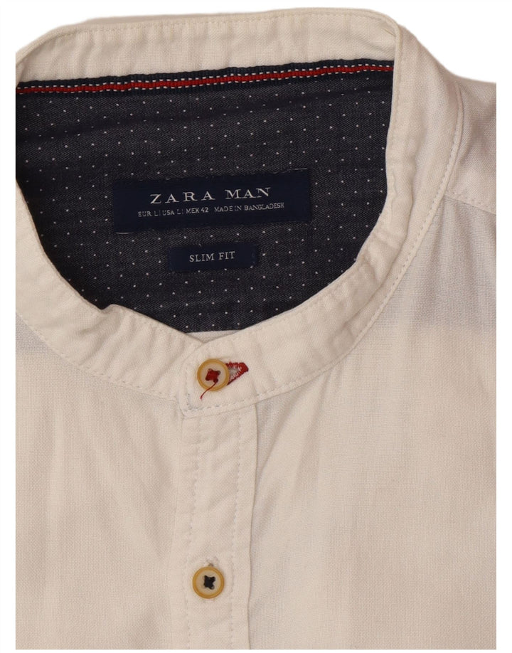 Zara Chemise Slim Fit Homme Blanc