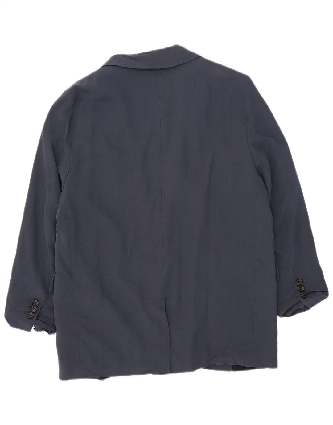 Zara Veste blazer surdimensionnée à 1 bouton pour femme UK 10 Small Bleu marine Viscose