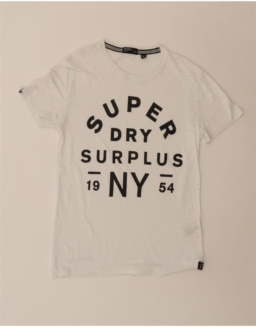 SUPERDRY T-Shirt Graphique Homme Blanc Moyen Coton
