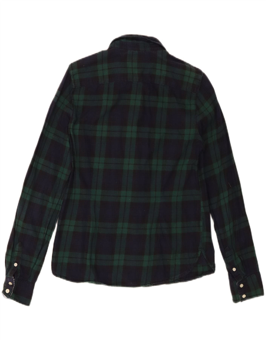 Tommy Hilfiger Chemise Femme UK 12 Medium Bleu Marine à Carreaux Coton