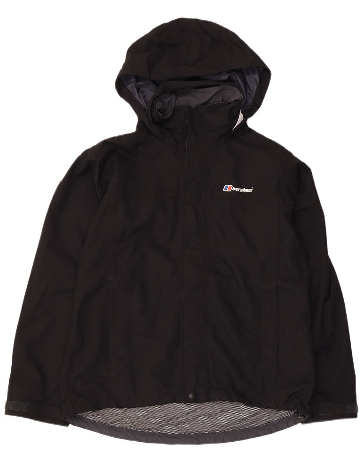 Berghaus Veste de pluie à capuche pour homme UK 38 Medium Noir Polyamide