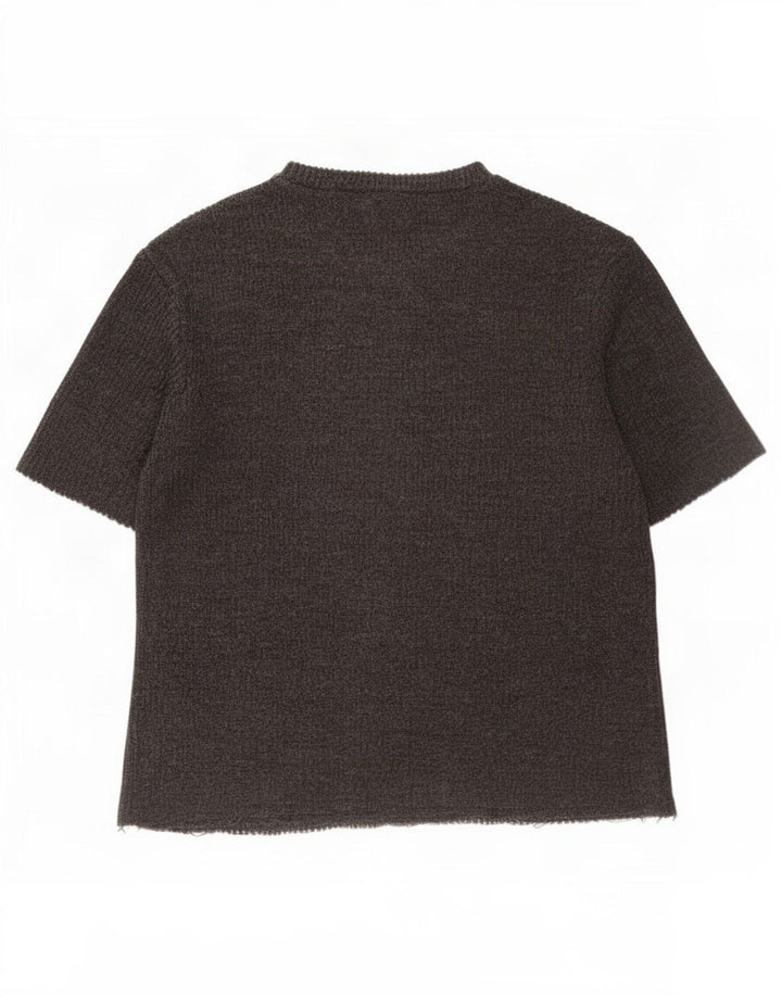 Zara T-shirt surdimensionné pour femme UK 10 Petit Gris