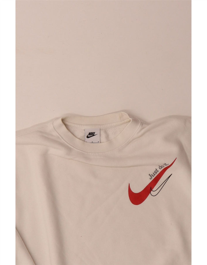 NIKE Sweat-shirt pour homme en coton blanc cassé moyen