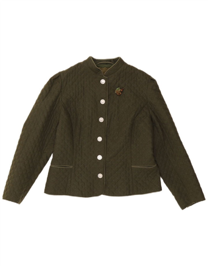 veste matelassée femme vintage UK 14 Vert moyen