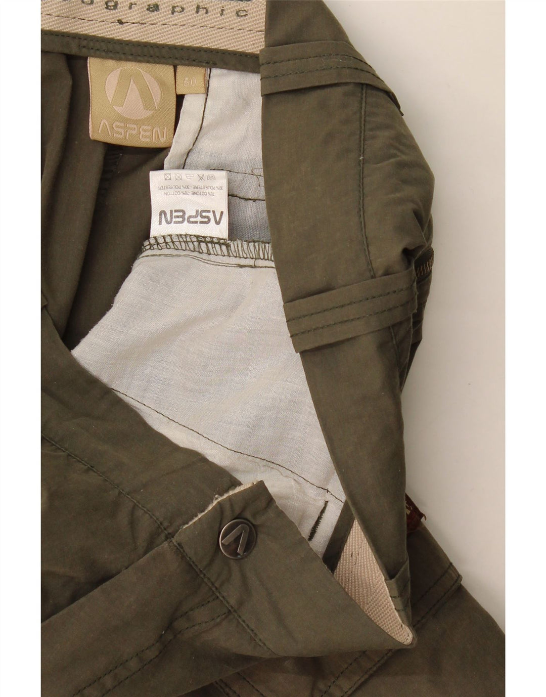 Aspen Short cargo pour homme IT 50 Large W34 Kaki Coton