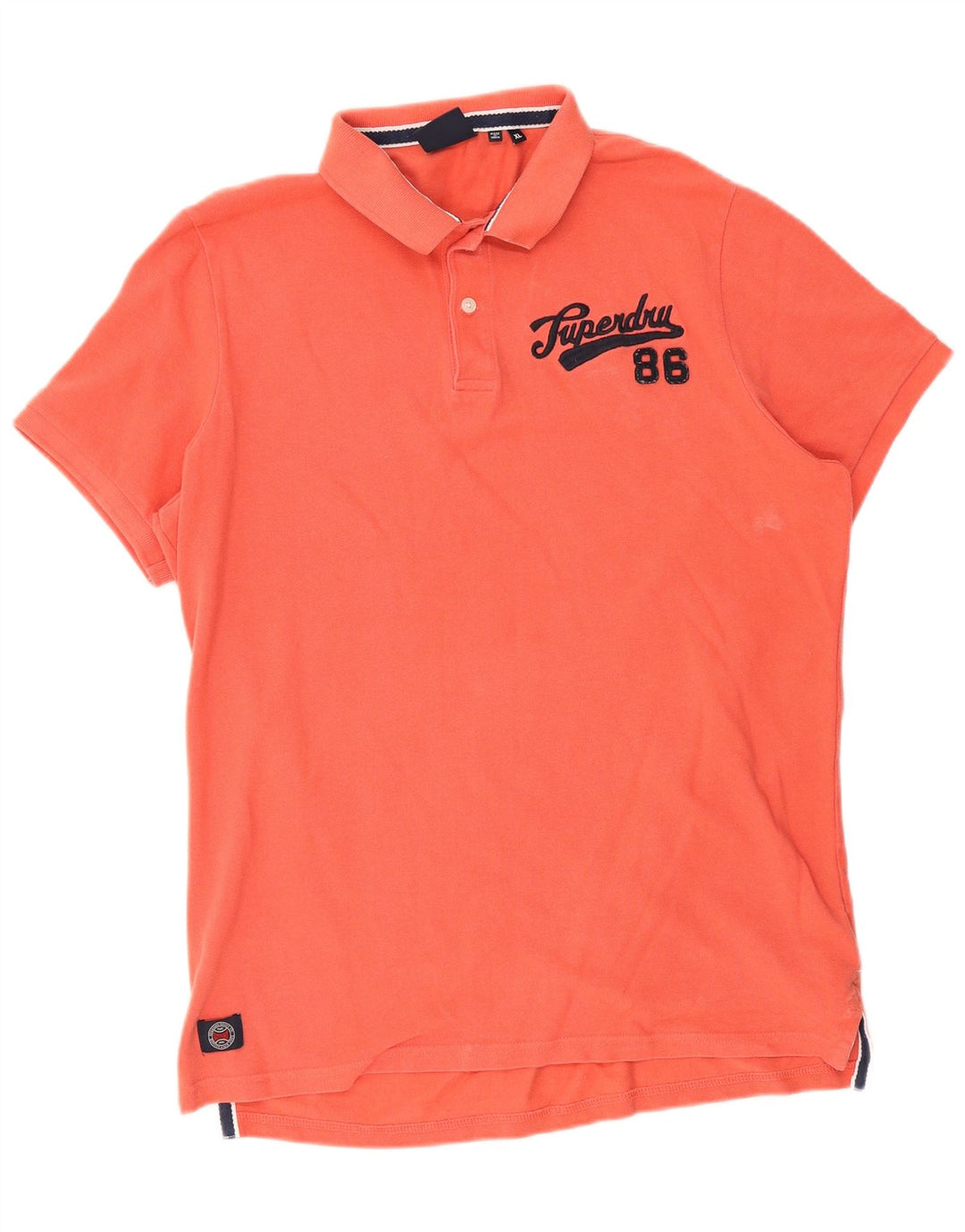 Superdry Polo Homme XL Orange Coton