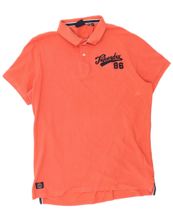 Superdry Polo Homme XL Orange Coton