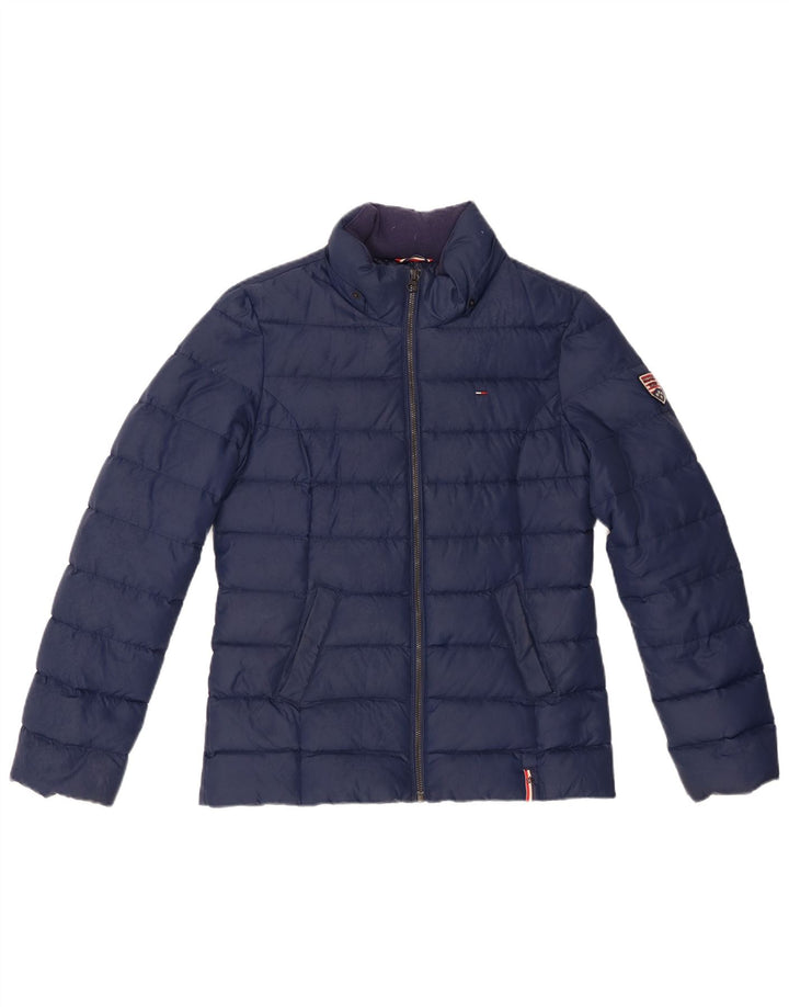 Tommy Hilfiger Veste matelassée pour femme UK 14 Bleu marine moyen Polyester