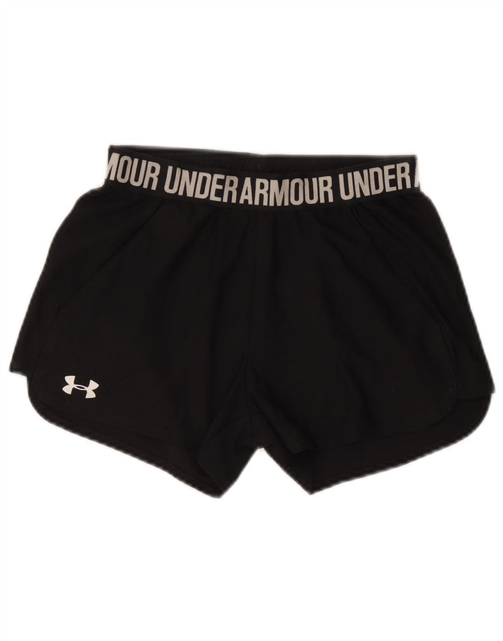 UNDER ARMOUR Short de sport Heat Gear Graphic pour femme UK 4 XS Noir