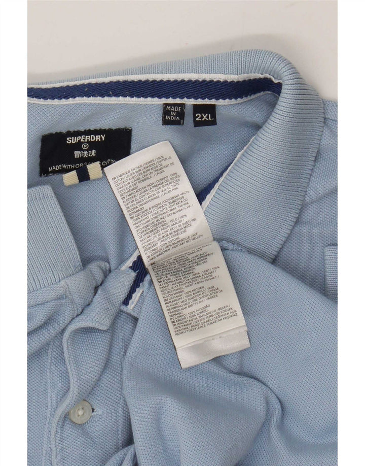 Superdry Polo Homme 2XL Bleu Coton