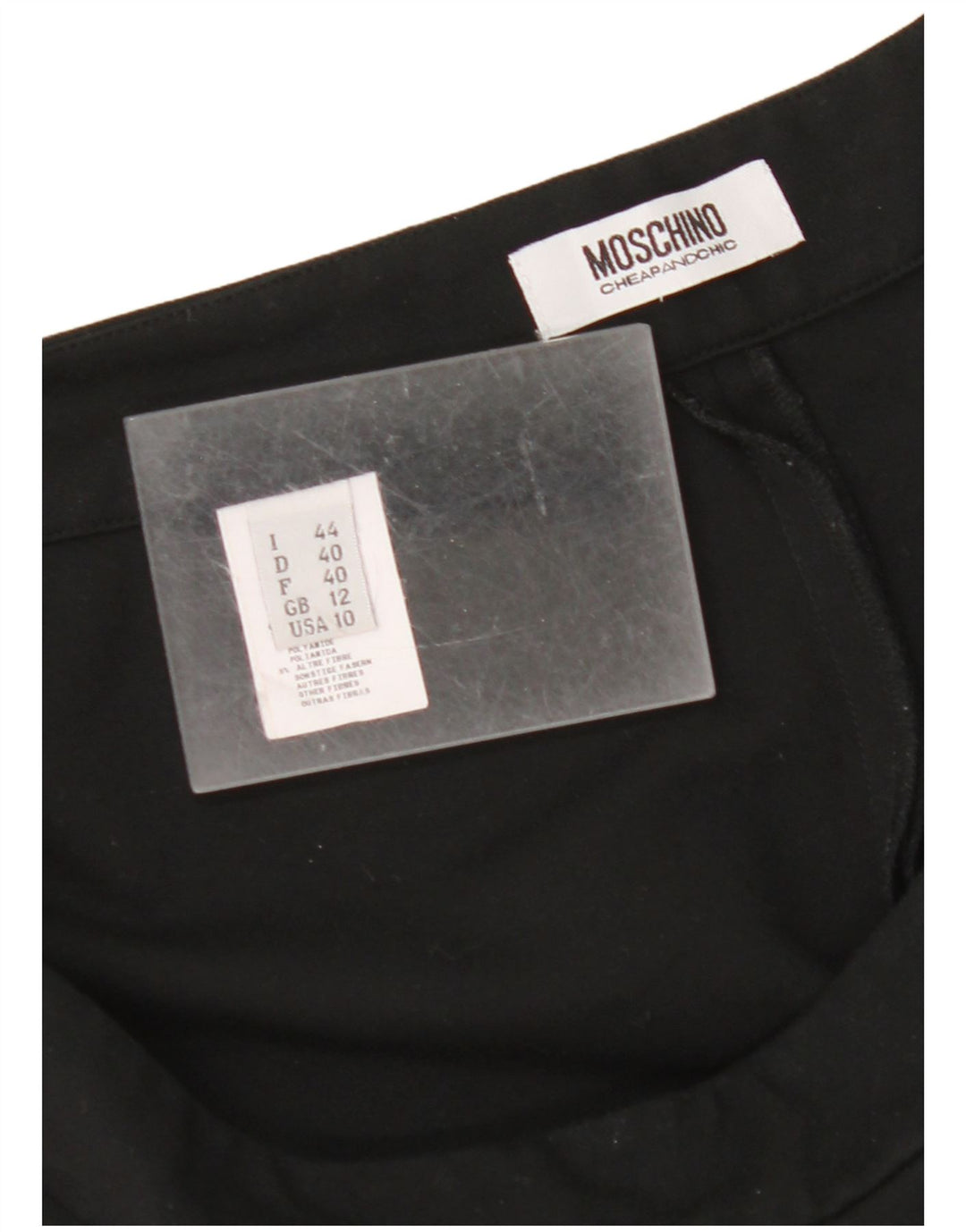 MOSCHINO Pantalon décontracté pas cher et chic pour femme UK 12 Medium W32 L29 Noir