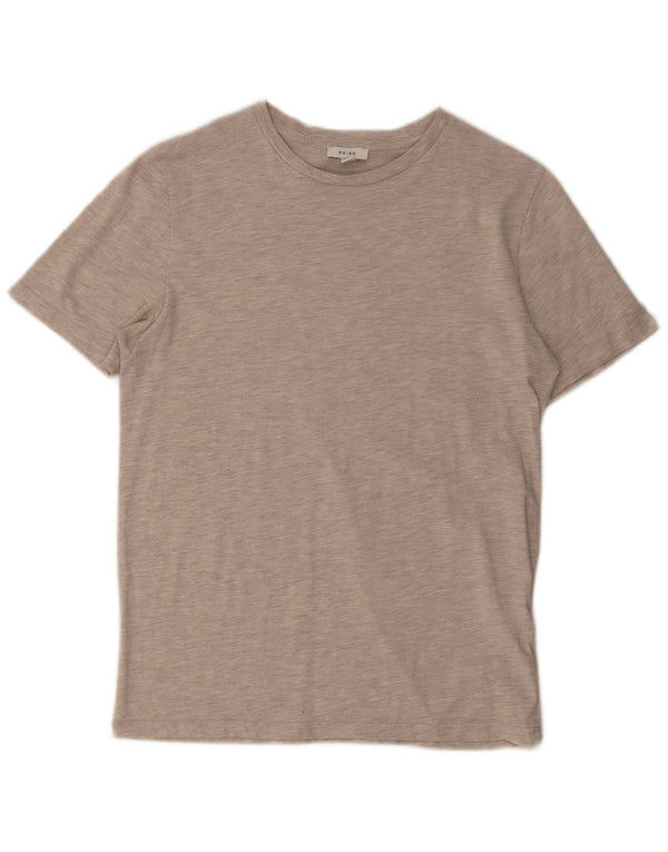 Reiss T-Shirt Femme UK 44 Coton Chiné Beige Moyen