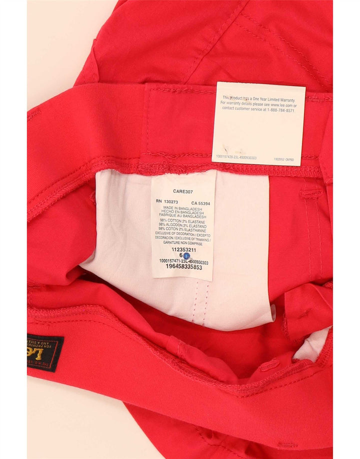 Lee Short Chino Femme US 6 Medium W30 Coton Rouge