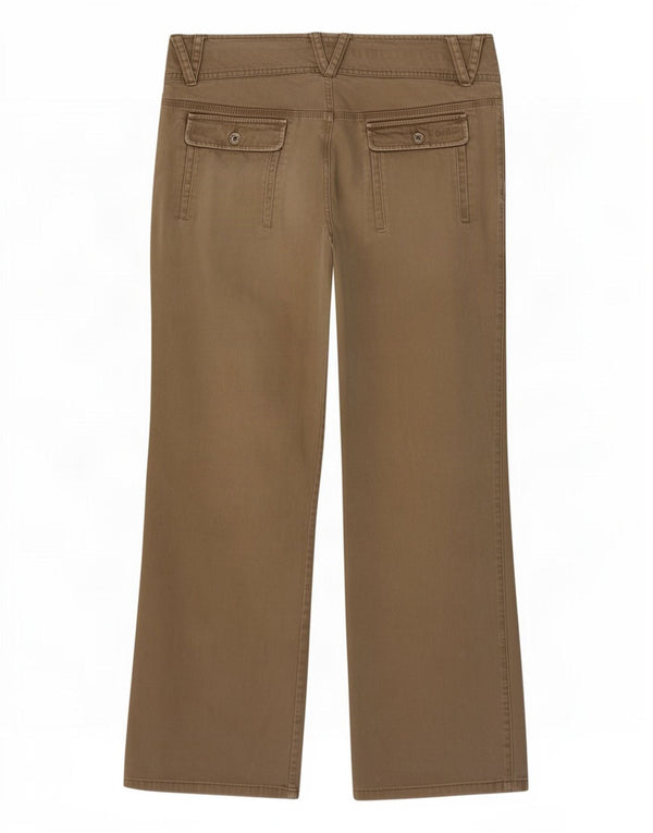 Fat Face Pantalon Chino Bootcut Femme UK 14 Large W35 L31 Coton Beige