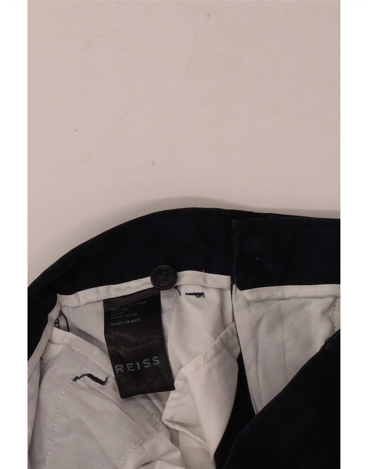 Reiss Short Chino Homme W28 Petit Bleu Marine Coton
