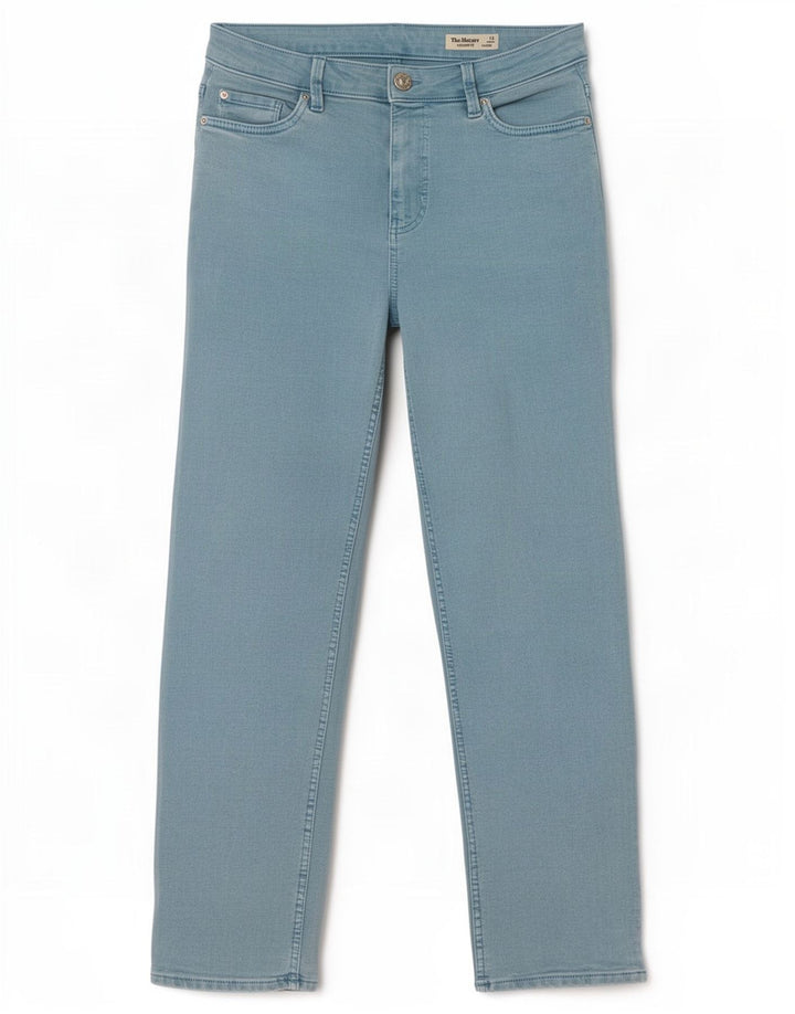 Marks & Spencer Jean droit pour femme UK 12 Medium W30 L27 Turquoise