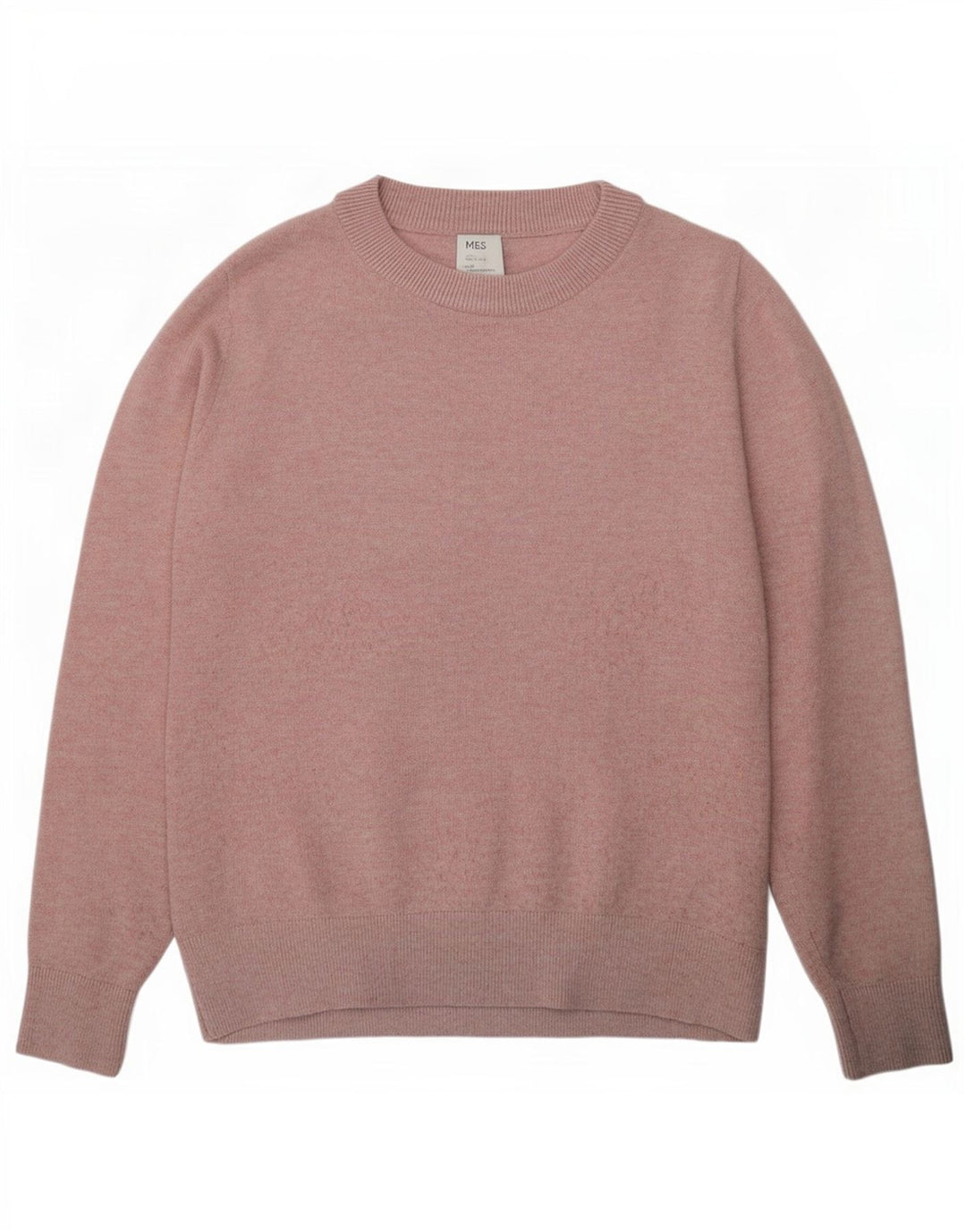 Marks & Spencer Pull à col rond pour femme UK 10 Petit Rose Polyester