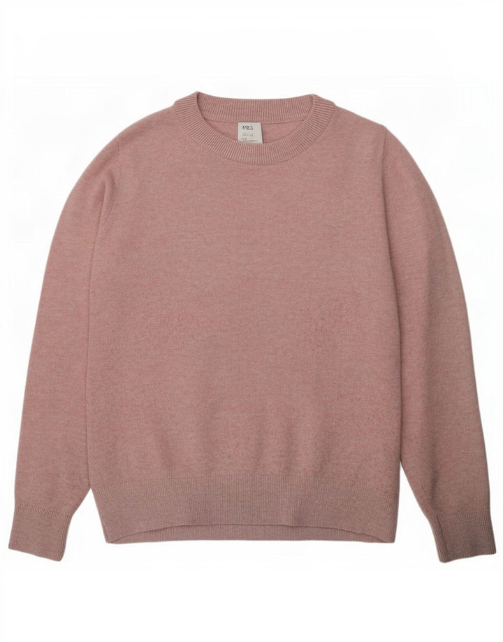 Marks & Spencer Pull à col rond pour femme UK 10 Petit Rose Polyester