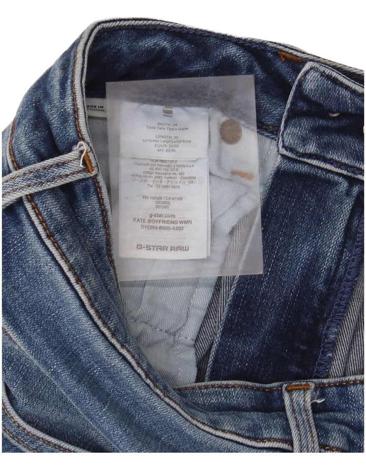 G-Star Jean slim effet vieilli W24 L30 en coton bleu pour femme