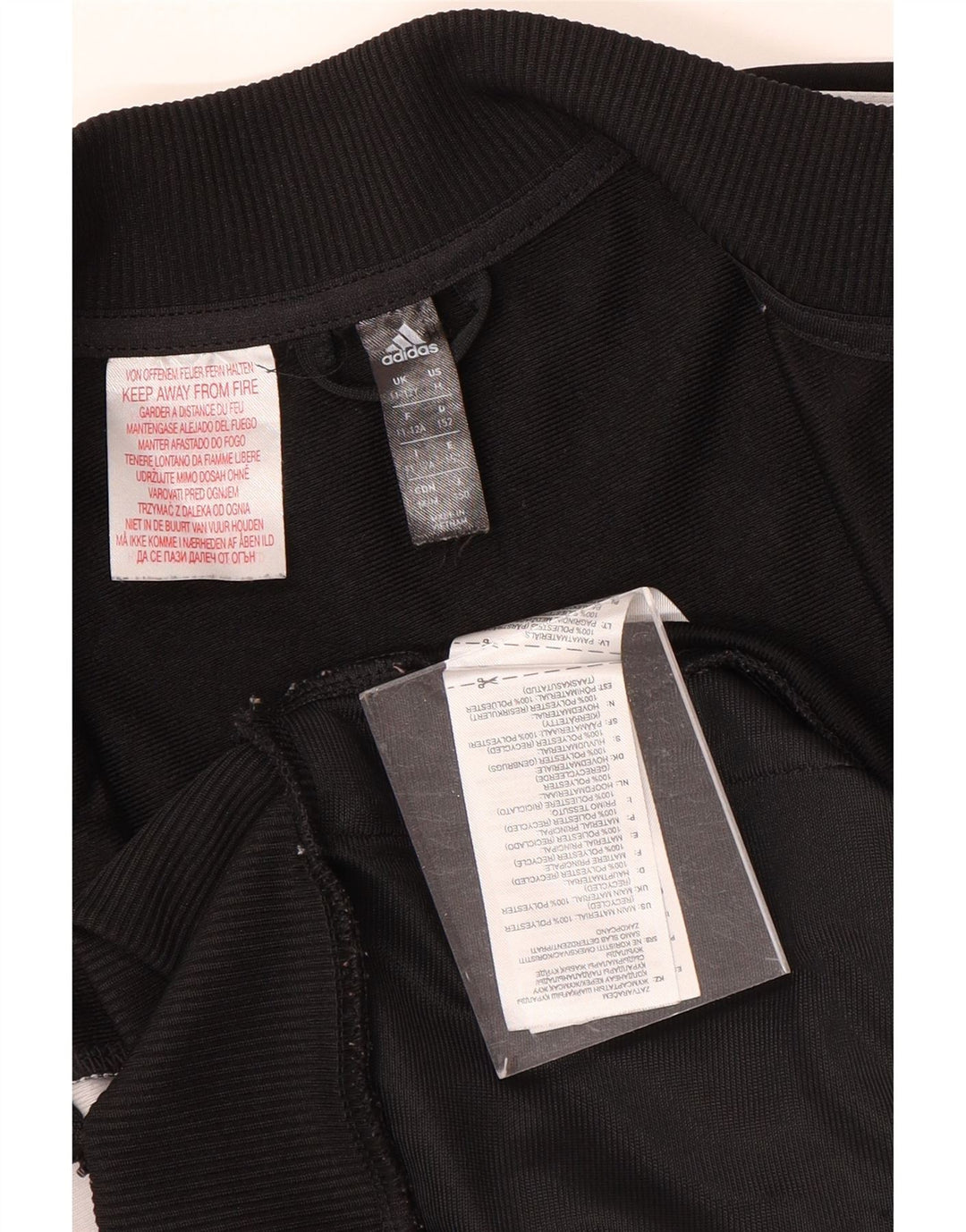 Adidas Veste de survêtement pour garçon 11-12 ans Noir Colorblock Polyester