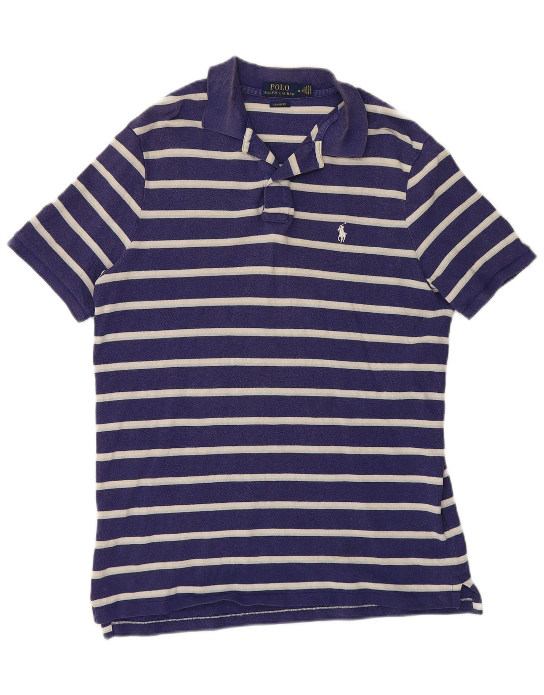 POLO RALPH LAUREN Polo Coupe Classique Homme Rayé Bleu Marine Moyen