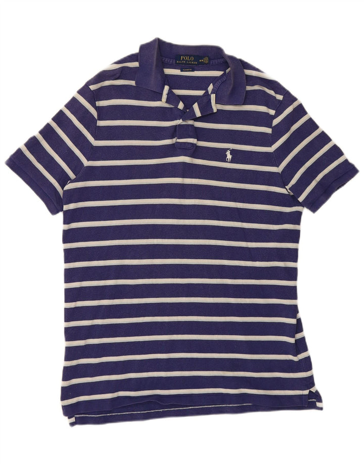 POLO RALPH LAUREN Polo Coupe Classique Homme Rayé Bleu Marine Moyen