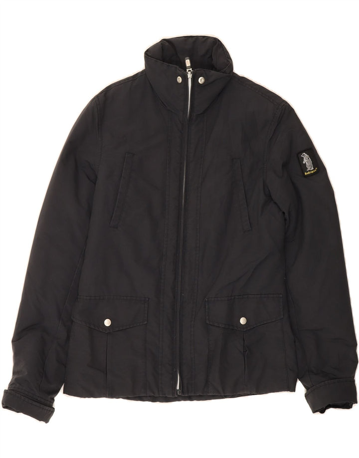 REFRIGUE Womens Bomber Jacket UK 16 Large Navy Blue Nylon Vintage Refrigue and Second-Hand Refrigue from Messina Hembry 