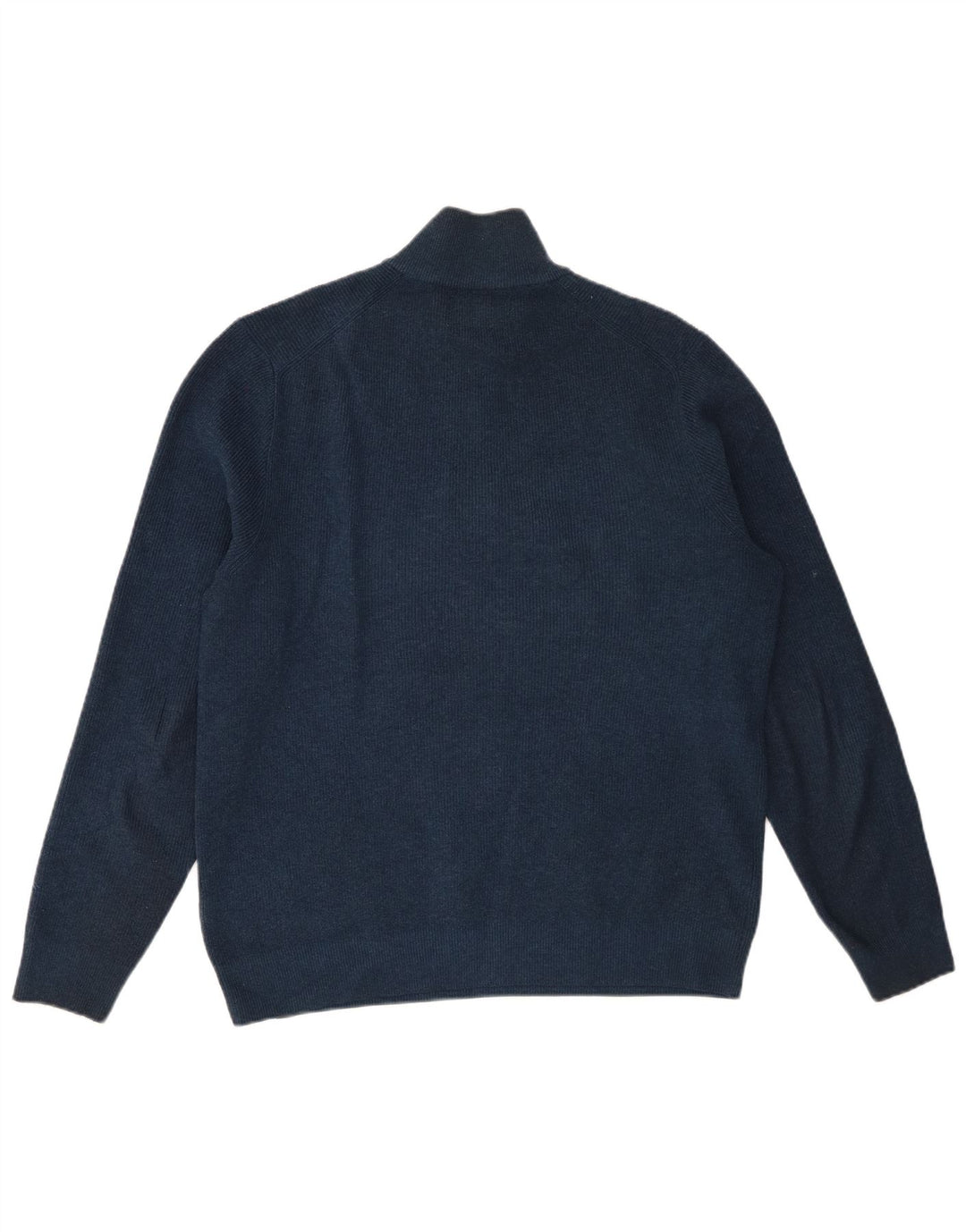 Marks & Spencer Pull à col zippé pour homme en coton bleu marine Taille L