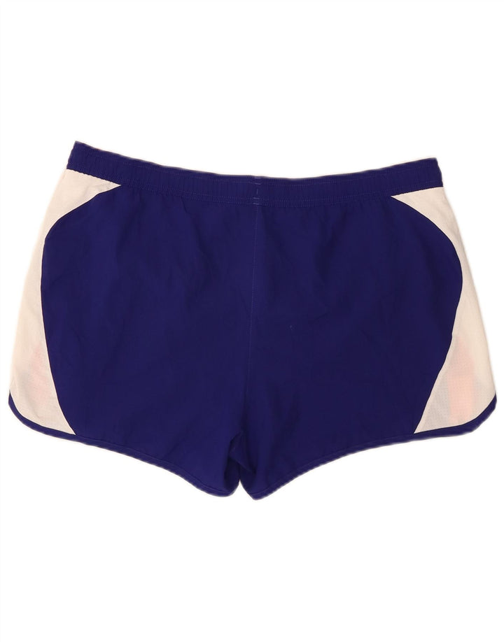 Adidas Short de sport pour femme UK 14 Bleu moyen Colorblock Polyester
