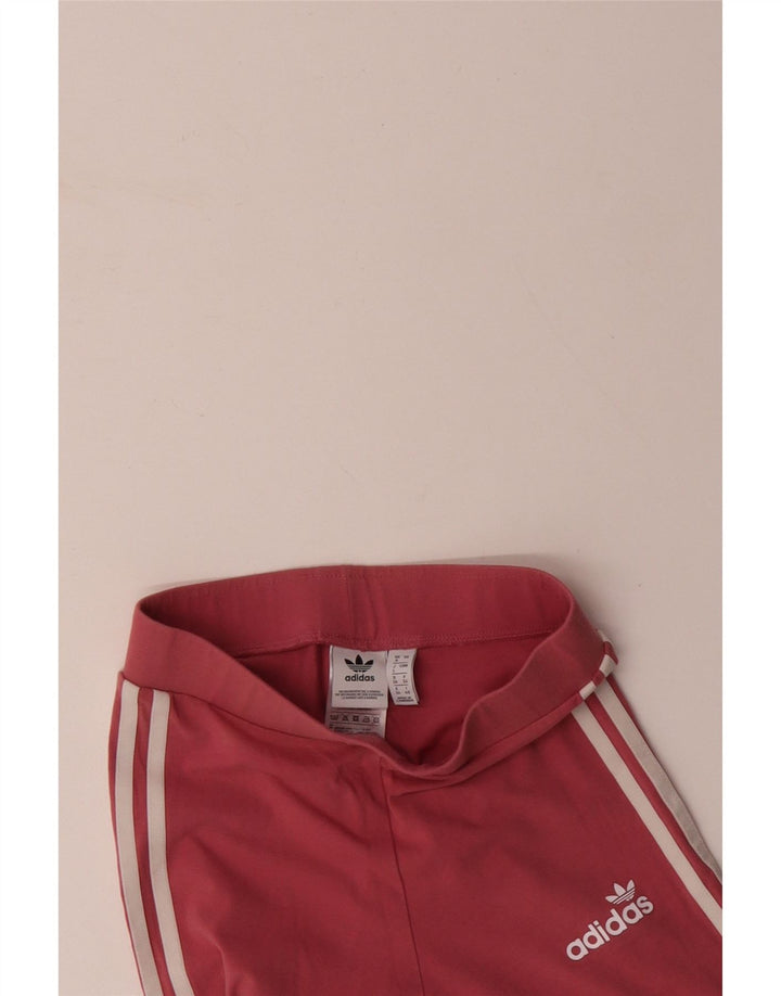 ADIDAS Leggings Femme UK 8 Petit Rose Coton