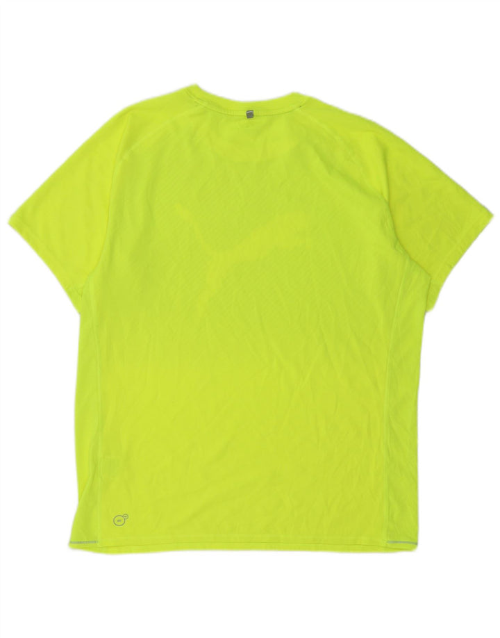 PUMA T-shirt graphique pour homme en polyester à fines rayures jaune
