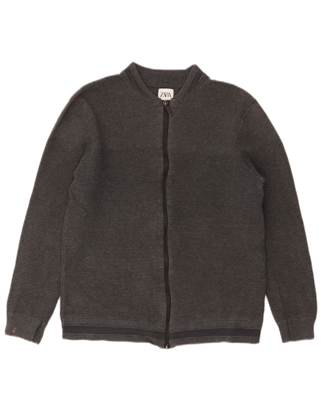 Zara Pull Cardigan Garçon 11-12 ans Gris Moyen Coton