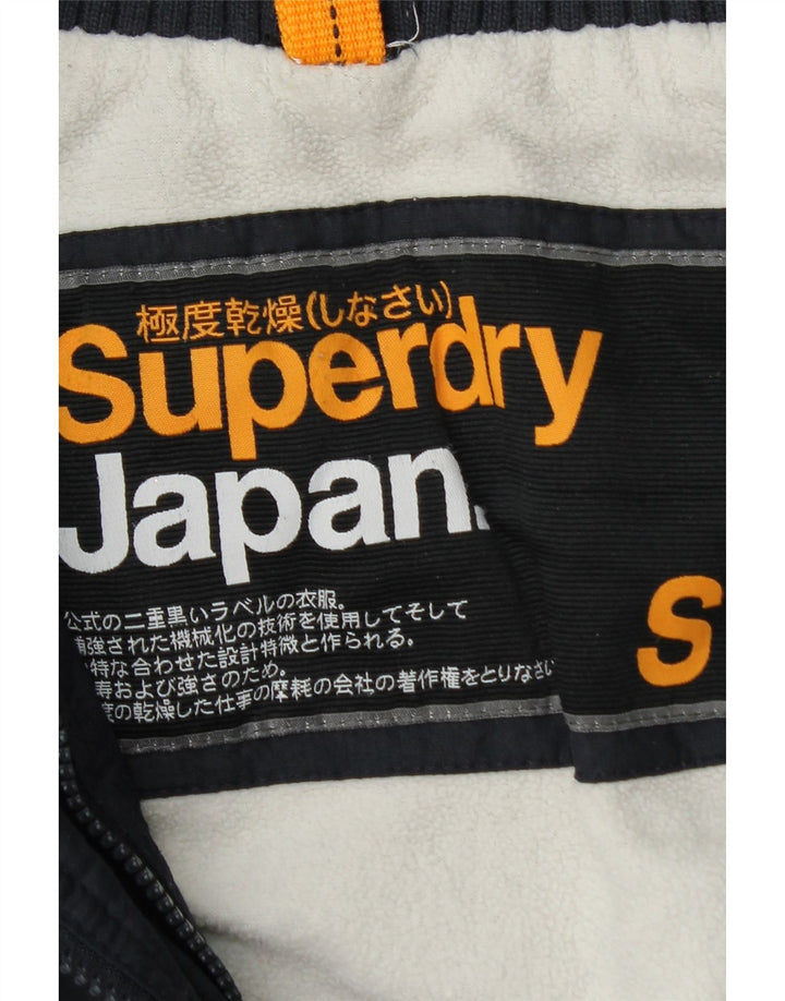 Superdry Veste coupe-vent graphique pour femme UK 10 Small Bleu marine